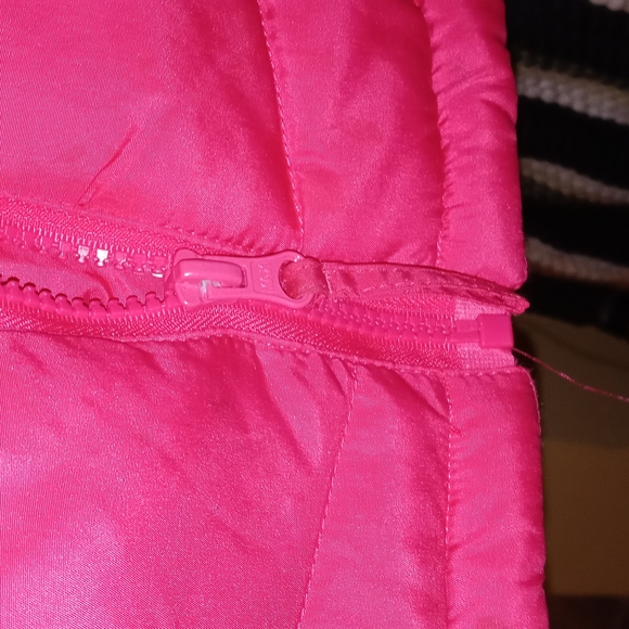 "FADED GLORY" HoT Pink/black zip up vest w/ pockets Size: L 12/14 - Picture 4 of 8